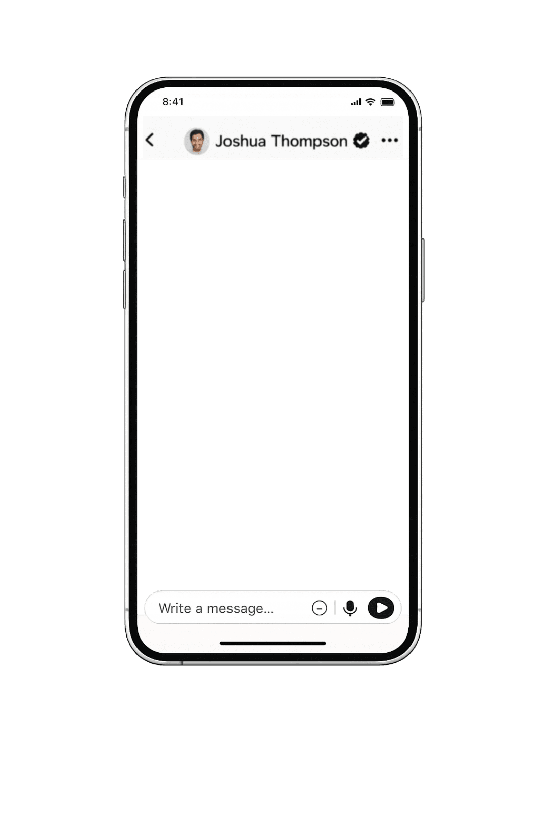 Government verification black tick on profile screen